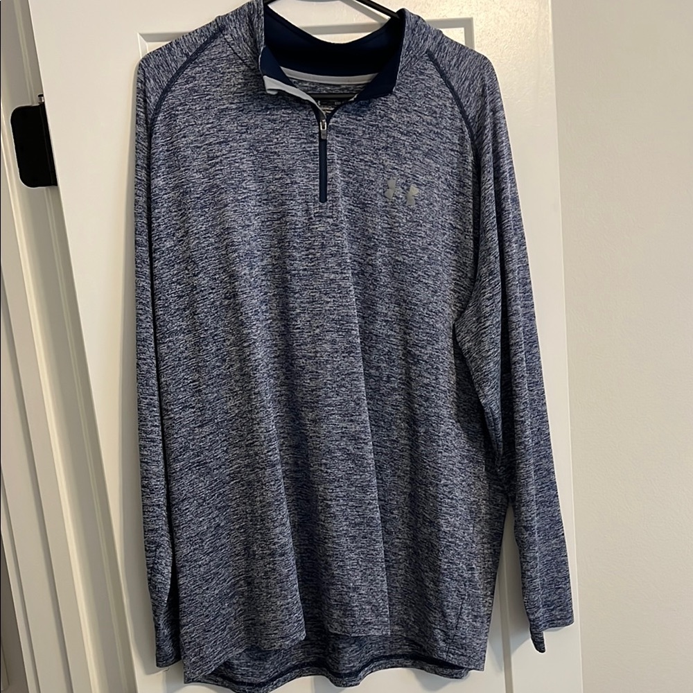 Under Armour Heathered Navy Quarter-Zip Top